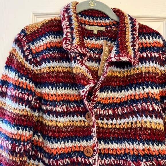 Multi color button down sweater - Picture 2 of 8